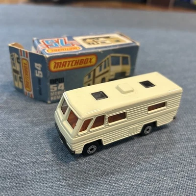 Винтажный Matchbox Lesney Superfast 54 Мобильный Домашний кремовый корпус с коробкой - Изображение 1 из 4