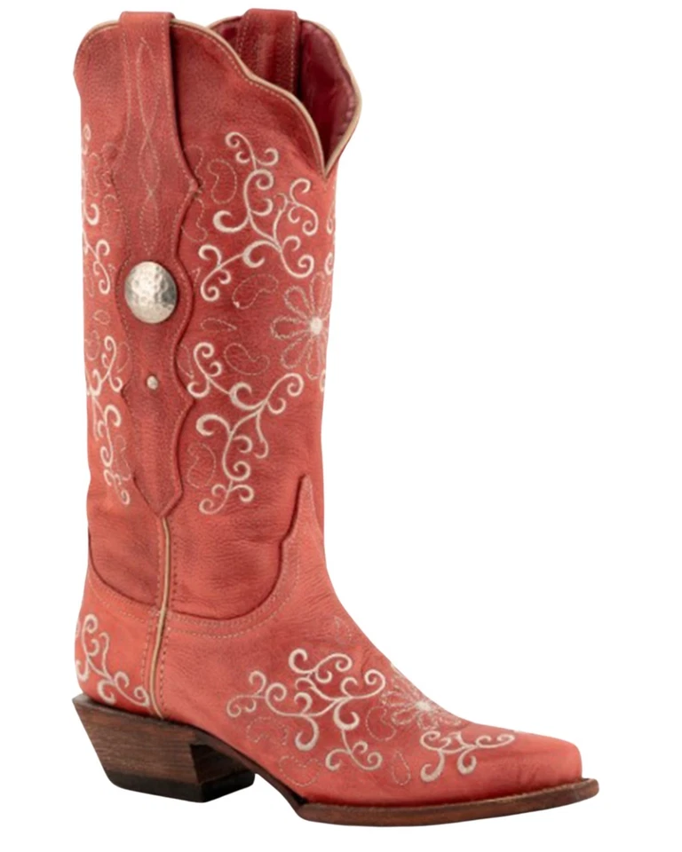 Bota vaquera alta bordada floral Bella Ferrini para mujer - punta corta - 82261220 Foto 1 de 1
