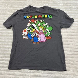 Super Mario Mens Gray Tshirt Size Large - Picture 1 of 6