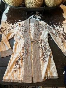 Nic + Zoe M Fall Style Embroidered Beaded Cardigan - Picture 1 of 8