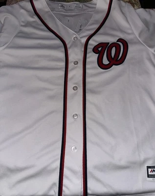 White Majestic MLB Washington Nationals  Ramos Jersey  Xl - Image 1 of 4