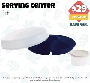 Tupperware Serving Center Set Blue - Picture 1 of 1