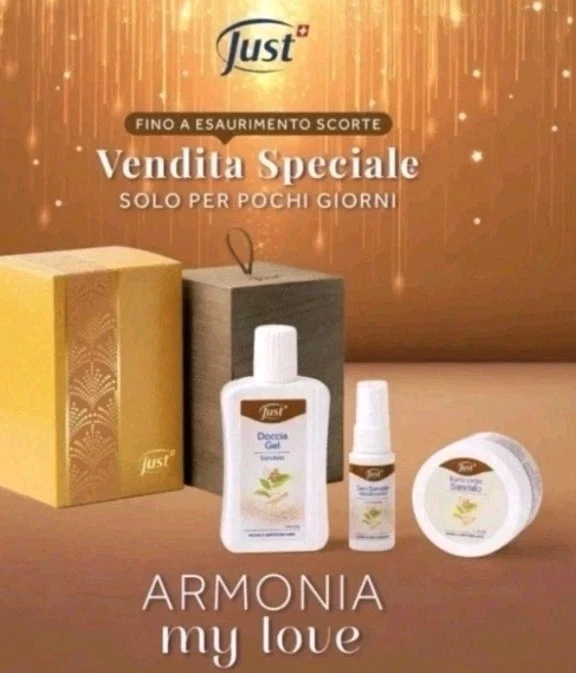 just Detergente, Deodorante Spray E Burro Corpo Al Sandalo + Scatola Just - Immagine 1 di 1