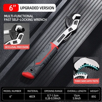 AIRAJ Universal Adjustable Wrench Multi-Function Pipe Wrench Plumber Tool Set - Image 1 of 4