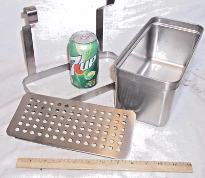 Recipiente para utensílios suspensos IKEA Grundtal aço inoxidável SS 902.266.98 10" x 4.5" - Imagem 1 de 4