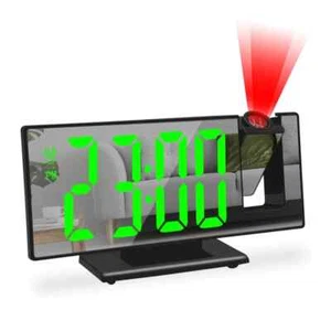 USB Powered Digital Alarm Clock 180° Arm Projection Alarm Clock Time Table Clock - Picture 1 of 30