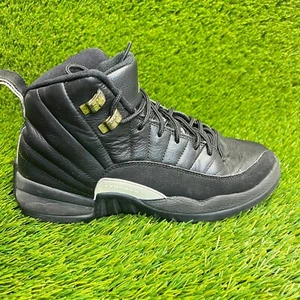 Nike Air Jordan 12 Retro Boys Size 6Y Black Athletic Basketball Shoes Sneakers - Picture 1 of 10