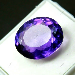Piedra preciosa suelta certificada de corte ovalado amatista púrpura brasileña natural de 10,75 quilates - Imagen 1 de 6