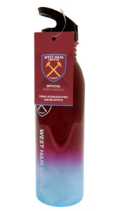 WEST HAM  FC WATER BOTTLE 700ML UV METALLIC FINISH - Picture 1 of 3