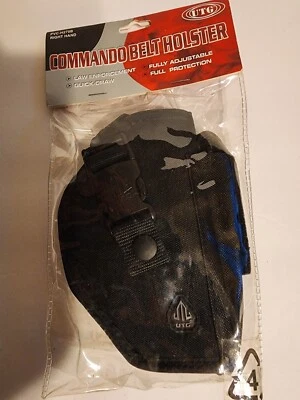 Coldre de cinto UTG Tactical Commando pistolas para destros poliéster preto paintbal - Imagem 1 de 3