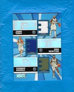 DIRK NOWITZKI 2006-07 TOPPS LUXURY BOX TRIPLE JERSEY MAVERICKS JASON TERRY + - Picture 1 of 2