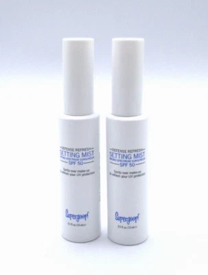 Lot/2 Supergoop Defense Refresh Setting Mist Broad Spectrum Spf 50 ~ .5 oz x 2 ~ - Image 1 of 2