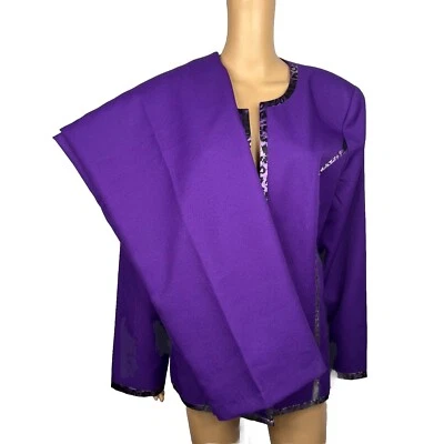 Ben Marc Int 女式涤纶裤子套装 18 码紫色开口前衬里 2 件新品 — 第 1/4 张图片