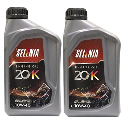 Kit 2 Lt OLIO MOTORE PETRONAS SELENIA 20K SAE 10W40 ACEA A3 API SL/CF 9.55535-G2