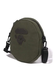 Authentic A Bathing Ape Bape Ape Head Schultertasche Oliv Neu - Bild 1 von 11