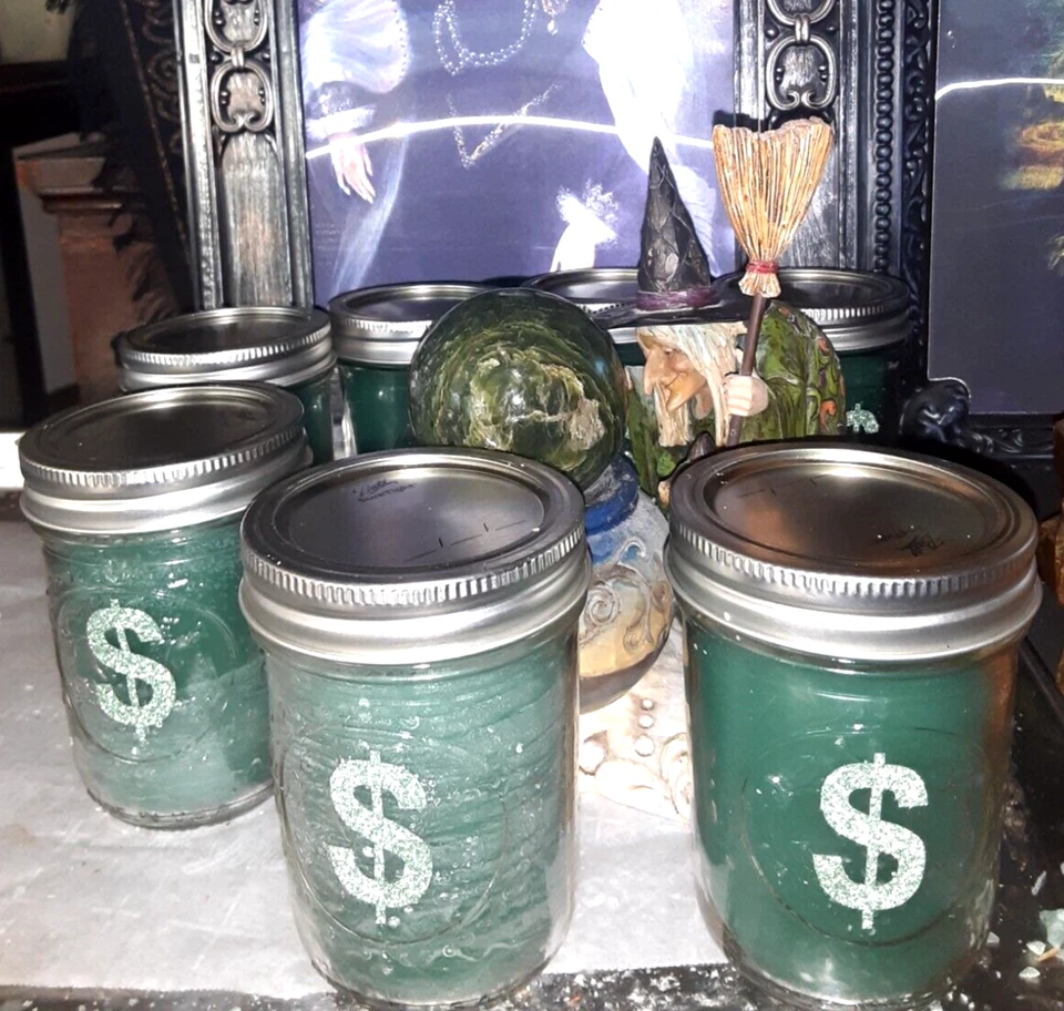 Luck Money Prosperity Hoodoo Green Candles Jobs Opportunities Wealth Building