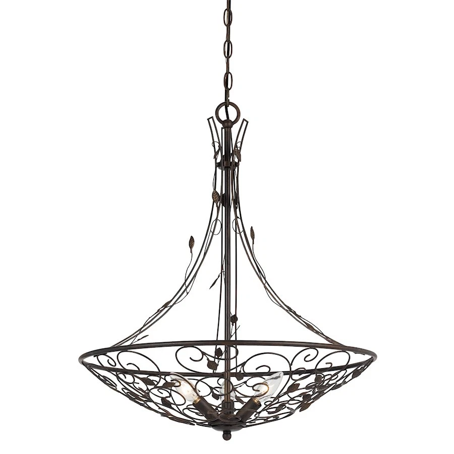 Cal Lighting Varano 3 Light Chandelier, Iron Rust/Iron Rust, 26.5" - FX-3560-3 - Image 1 of 1