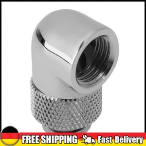 1pc silberfarben G1/4 360 Grad drehbaren Typ 90 Grad Rotary FittingTube Gewindea - Afbeelding 1 van 4