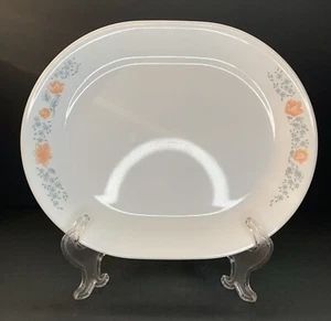 Corelle Apricot Grove Oval Serving Platter White Floral 12” X 10” - Picture 1 of 14