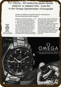 1968 OMEGA NASA Gemini & Apollo Moon Astronaut DECORATIVE REPLICA METAL SIGN - Picture 1 of 1