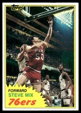 1981-82 Topps Basketball Card Steve Mix C Philadelphia 76ers #E92