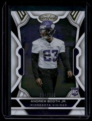 2022 Panini Certified #146 Andrew Booth Jr. #/399 - Image 1 of 2
