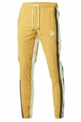 Pantalón de chándal para hombre Puma Lux tejido T7 miel mostaza/blanco/marrón choc 3XL NUEVO Foto 1 de 4
