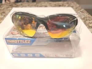 NEU Mops Throttleb Sonnenbrille konvertierbar zu Schutzbrille schwarzes Gestell/rote Gläser - Bild 1 von 10