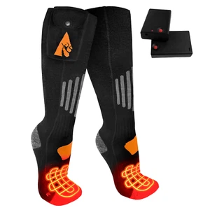 ActionHeat Unisex AA Calze normali a metà polpaccio riscaldate a batteria, nere, L/XL - Foto 1 di 8
