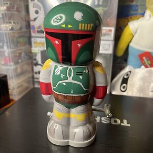 Star Wars, wind up tin toy Boba Fett, Mandalorian 2013 style toy.