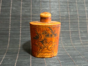 Collectible tibet Old Handwork ox B0ne painting art erotic nude sex snuff bottle - Picture 1 of 2