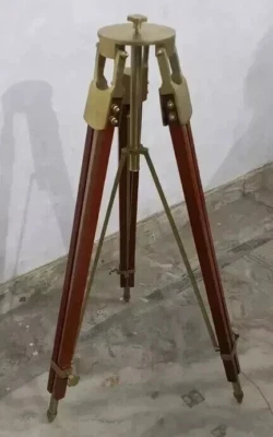 Vintage 63" LARGE Tripod Nautical Theater Stage Industrial Tripod Stand - Image 1 of 4