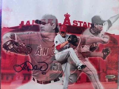Foto firmada por Joe Saunders de Los Angeles Angels 8x10 UDA Foto 1 de 4
