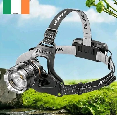 Head Torch Headlight Super Bright LED Headlamp Lamp Rechargeable Waterproof - Image 1 of 4