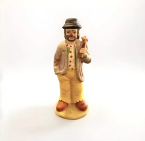 Emmett Kelly Jr. Porcelain Clown Figurine By Flambro Colorful Hobo Clown w/ Tags - Picture 1 of 5