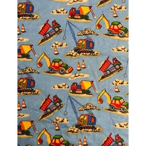 Fabric Material soft flannel light blue Dirt Work construction dump truck 1 yard - Picture 1 of 2