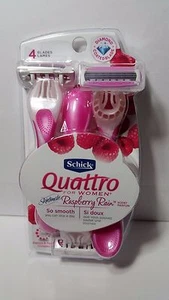 Schick Quattro for Women Disposable Razors 5 3 packs Raspberry Rain Papaya Pearl - Picture 1 of 9