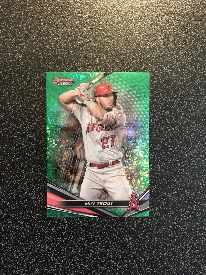 MIKE TROUT 2022 Bowmans Best GREEN SN#61/99 CARD# 14 LOS ANGELES ANGELS - Image 1 of 4