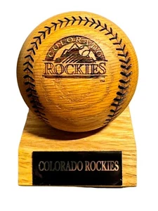 Vintage 90er Jahre Holz Colorado Rockies Baseball 1994 Saisonrekord  - Bild 1 von 7