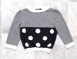 Moschino Boutique Wool Striped Polka Dot Italy Made Sweater - Picture 1 of 7
