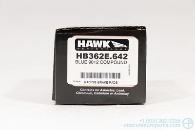 Pastilhas de freio traseiras compostas NOS Hawk Blue 9012 para 1991-1999 BMW E31 840i 850CSi - Imagem 1 de 3