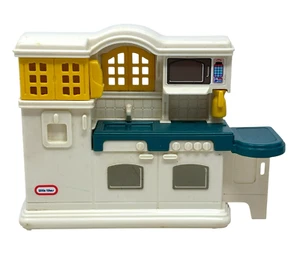 LITTLE TIKES Casa delle Bambole Country Cucina Frigorifero Lavello Forno #5541 Bianco Teal - Foto 1 di 5