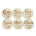 6 Pcs Baby Monthly Wooden Cards Newborn Shower Sets Milestone Cards Photo Props