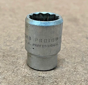 Vintage Proto 5218 9/16" Steckschlüssel 3/8" Antrieb 12 Punkt - Bild 1 von 6
