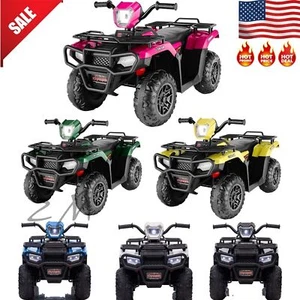 12V Kids Ride-On Electric ATV Off-Road Quad Car Toy w/ 2 Speeds LED Lights - Picture 1 of 52