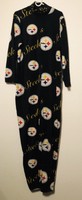 NFL Team Apparel Pittsburgh Steelers Women's Sleepwear Half Zip Pajama Suit XL