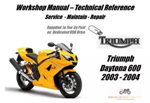Triumph Daytona 600 Service Reparatur Werkstatthandbuch USB 2003 - 2004 - Bild 1 von 9
