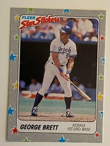 1988 Fleer Star Stickers #30 George Brett - Kansas City Royals