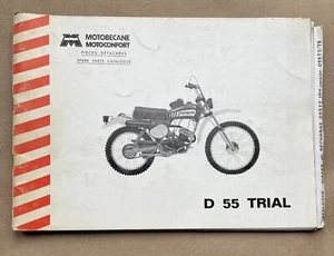 Motobecane Motoconfort Type D55 Trial Spare Part Catalog French Texts - Picture 1 of 2