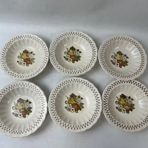 6er Set Vernon Ware von Metlox Obstkorb kleine Obst Dessert Schalen 6" Schüssel - Bild 1 von 8